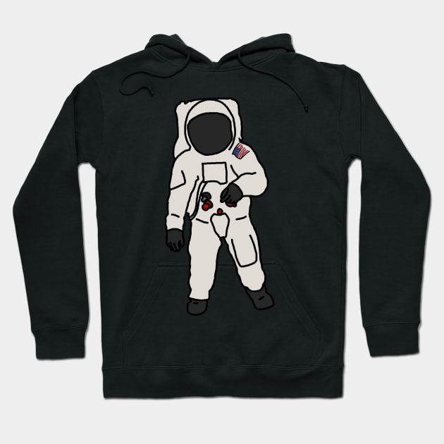 Buzz Aldrin Illustration Hoodie by ThingRubyDoes